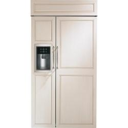 42 in. 25 cu. ft. Side-By-Side Refrigerator in Custom Panel