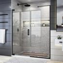 DreamLine Satin Black 72 x 58-3/4 in. Frameless Pivot Shower Door 
