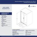 DreamLine Oil Rubbed Bronze 72 x 46-3/4 in. Frameless Pivot Shower Door 