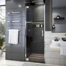 DreamLine Chrome 72 x 34-1/2 in. Frameless Pivot Shower Door 