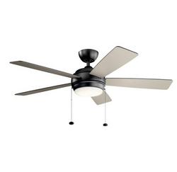 52 in. 52W 1-Light LED Ceiling Fan in Satin Black