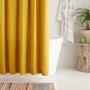 72 x 84 in. Cotton Shower Curtain in Mustard Yellow