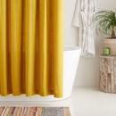 84 x 72 in. Cotton Shower Curtain in Mustard Yellow
