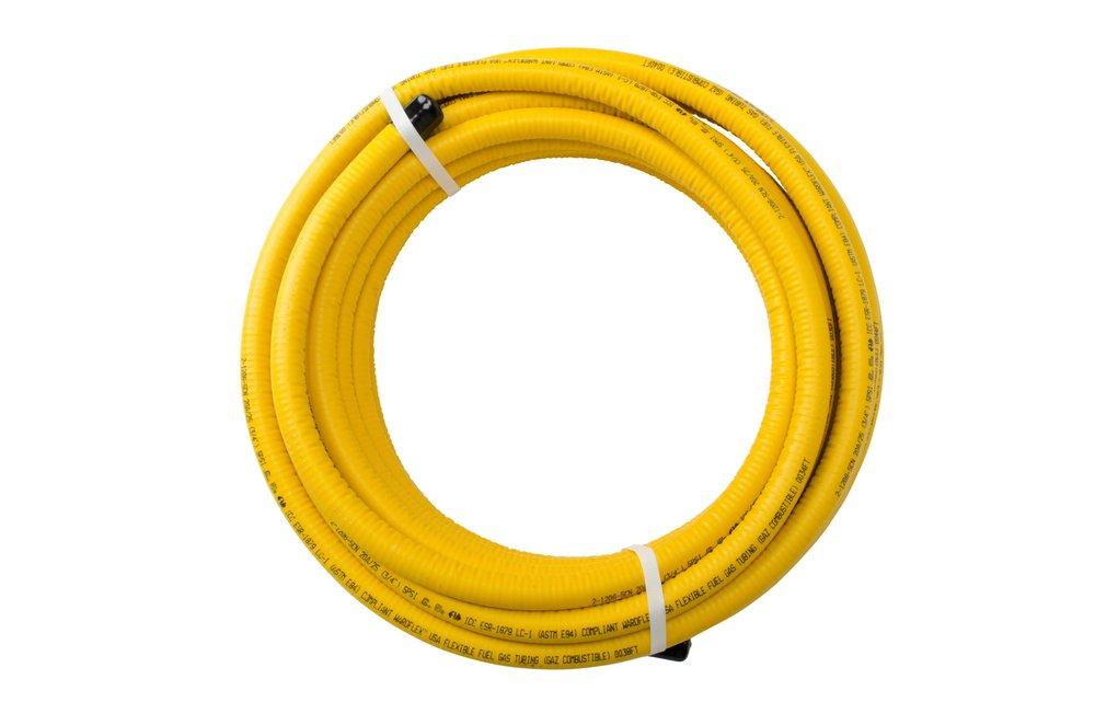 WARDFlex Yellow 26 ft. 304 SS Stainless Steel Corrugated Tubing in Yellow 