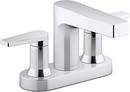 KOHLER Polished Chrome Two Handle Centerset Bathroom Sink Faucet Lever Handle 