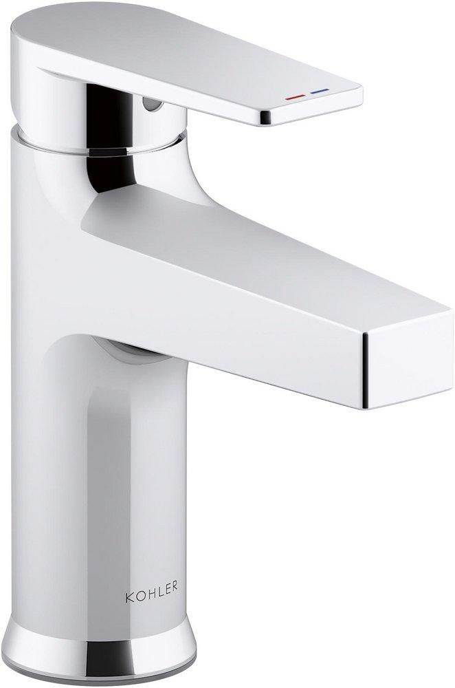 KOHLER Polished Chrome Single Handle Monoblock Bathroom Sink Faucet Lever Handle 
