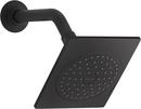 KOHLER Matte Black Single Function Full Showerhead 