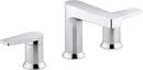 KOHLER Polished Chrome Two Handle Widespread Bathroom Sink Faucet 