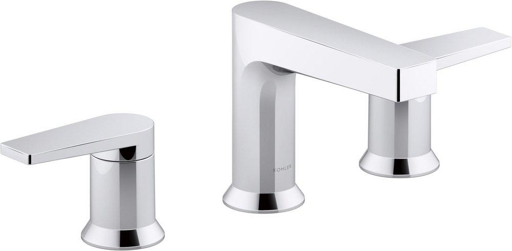 KOHLER Polished Chrome Two Handle Widespread Bathroom Sink Faucet 
