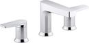 KOHLER Polished Chrome Two Handle Widespread Bathroom Sink Faucet 