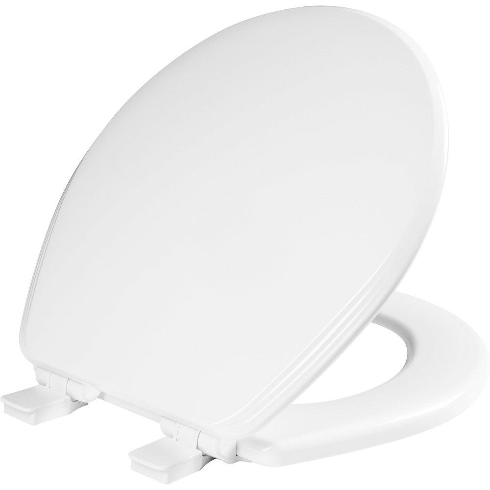 Bemis White Round Closed Front with Cover Toilet Seat 