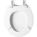 Bemis White Round Closed Front with Cover Toilet Seat 