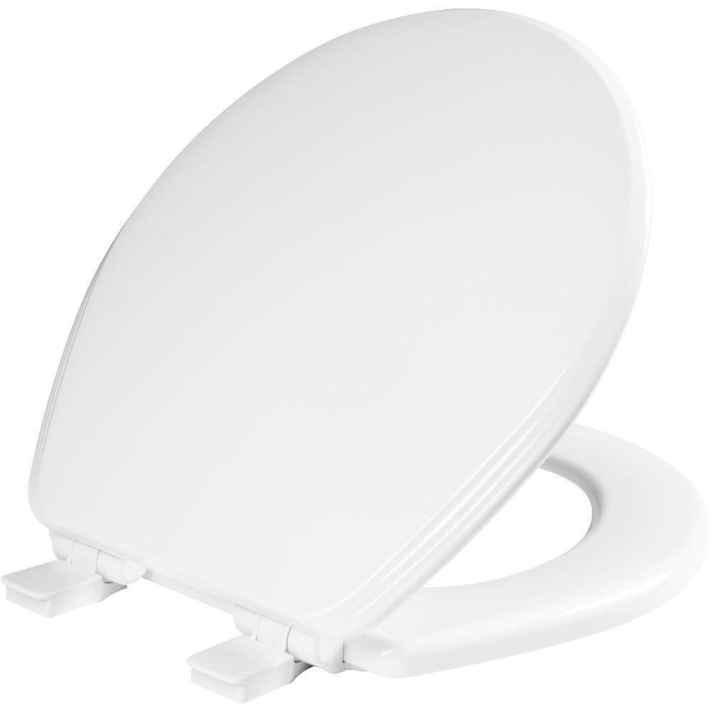 Bemis White Round Closed Front with Cover Toilet Seat 