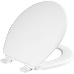 Round Closed Front with Cover Toilet Seat in White