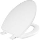 Bemis White Elongated Closed Front with Cover Toilet Seat 