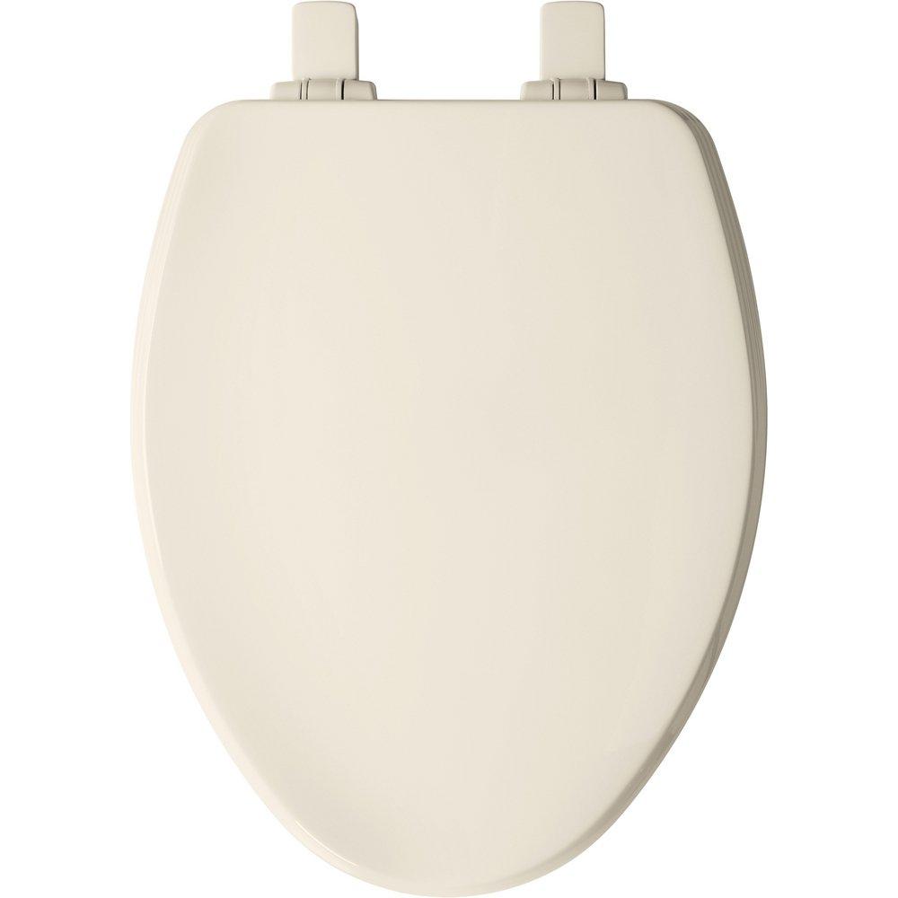 Bemis Biscuit Elongated Closed Front with Cover Toilet Seat 