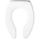 Elongated Open Front Toilet Seat in White 