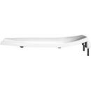 Elongated Open Front Toilet Seat in White 