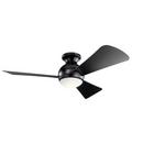44in. 3?Blade Indoor/Outdoor Indoor Ceiling Fan in Satin Black