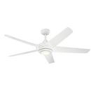 52in. 5?Blade Indoor Indoor Ceiling Fan in White / Frosted White Lens