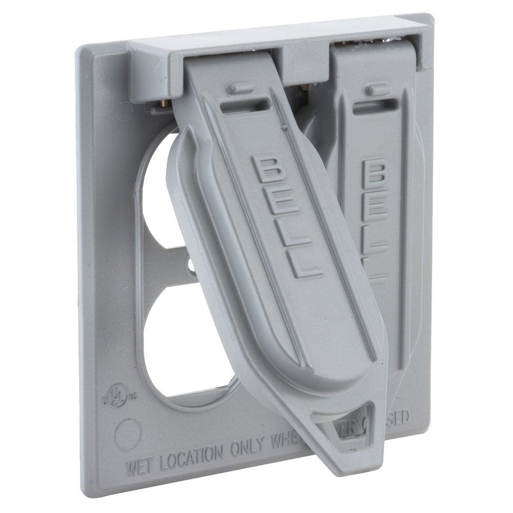 RACO Grey Aluminum and Metallic Electrical Box Cover 