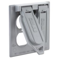 Aluminum and Metallic 4-53/100 in. Electrical Box Cover