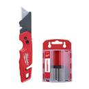 Folding Utility Knife with Blade Storage and 50 piece Blades 