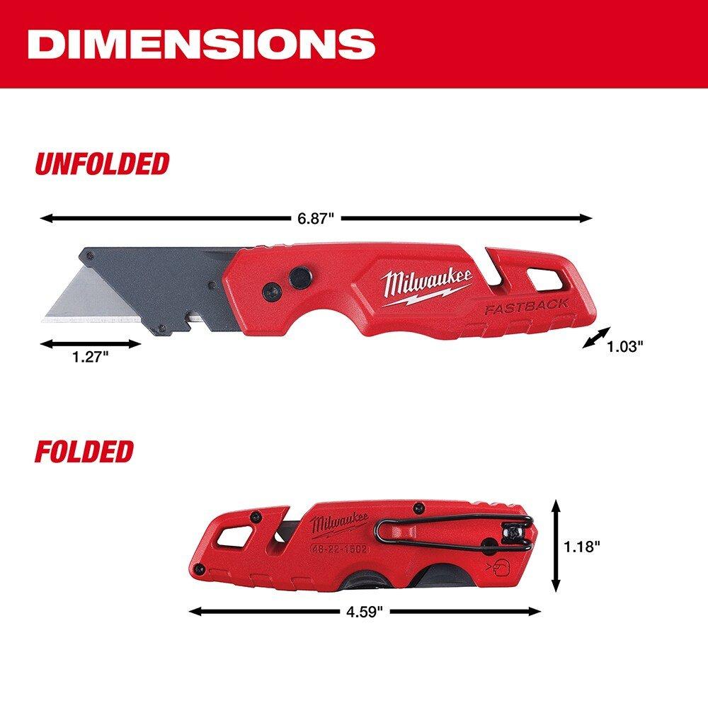 Folding Utility Knife with Blade Storage and 50 piece Blades 