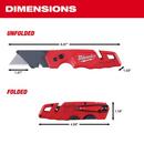 Folding Utility Knife with Blade Storage and 50 piece Blades 