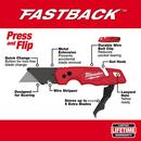 Folding Utility Knife with Blade Storage and 50 piece Blades 