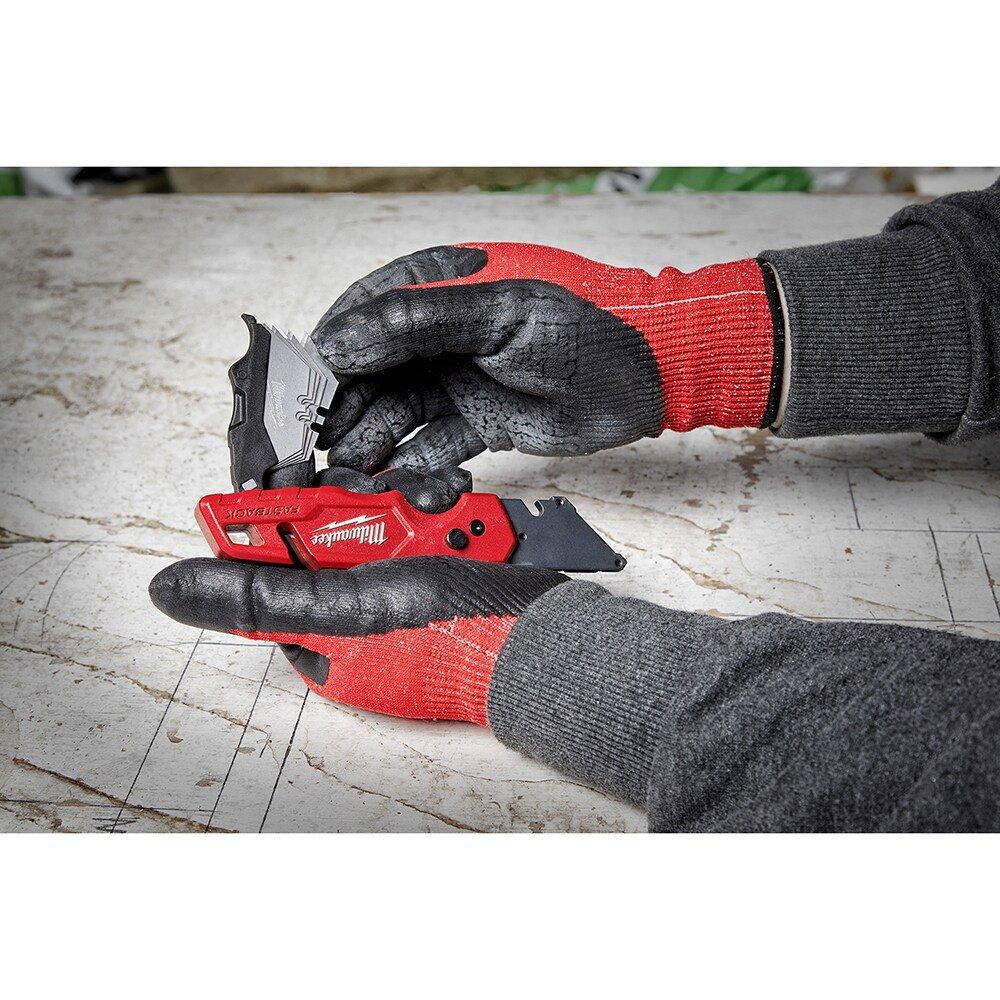 Folding Utility Knife with Blade Storage and 50 piece Blades 