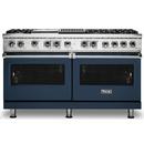 60 in. Dual Fuel 6-Burner Sealed Freestanding Range in Slate Blue