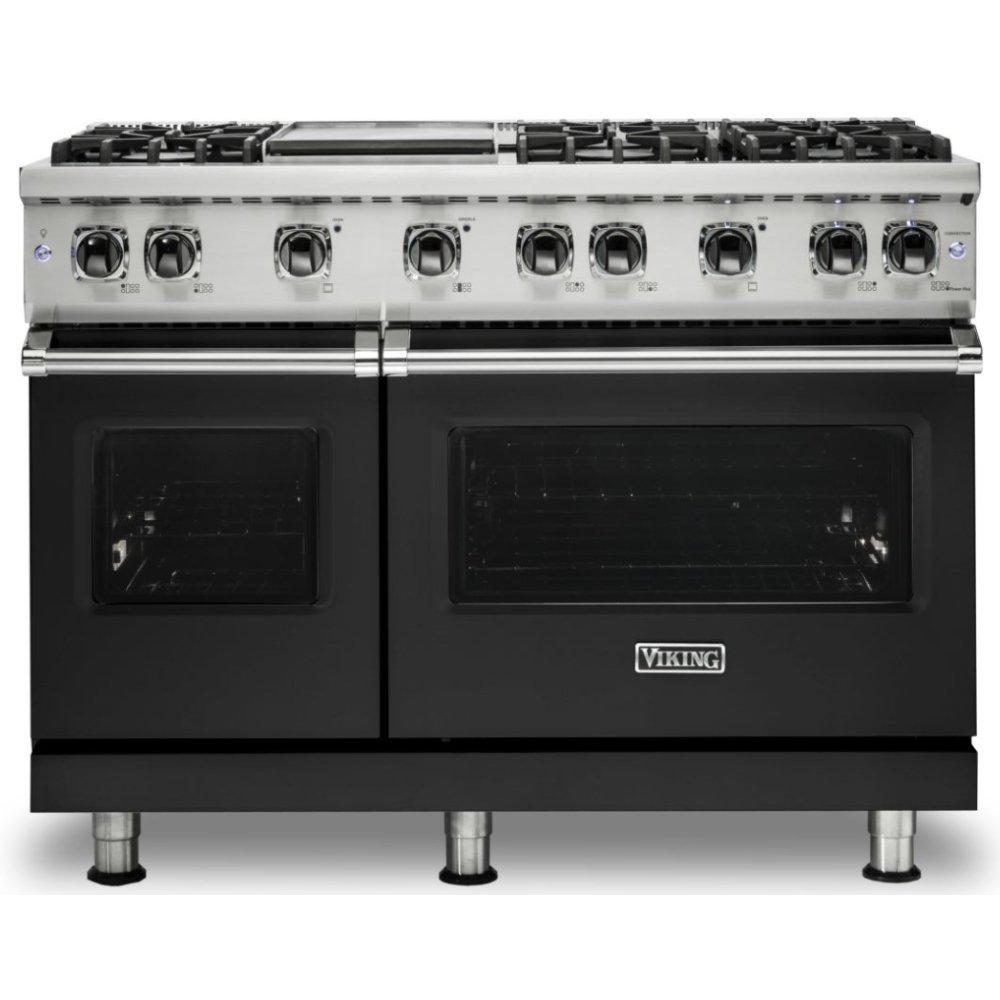 Viking Range Cast Black 47-7/8 in. Gas 6-Burner Sealed Freestanding Range 