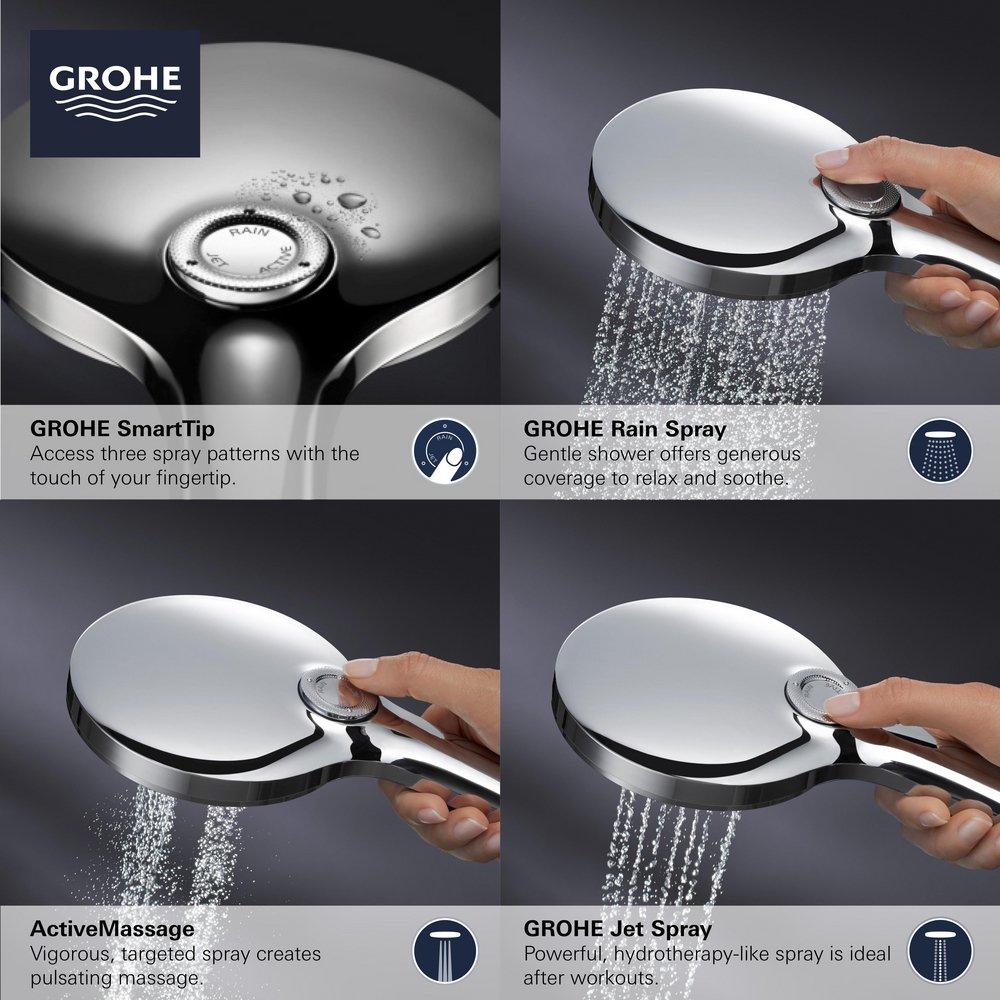 GROHE StarLight&reg; Chrome Multi Function Hand Shower 
