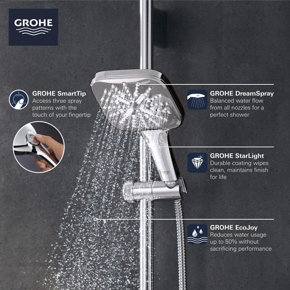 GROHE StarLight&reg; Chrome Multi Function Hand Shower 