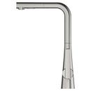 GROHE SuperSteel Single Handle Pull Down Kitchen Faucet 