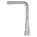 GROHE SuperSteel Single Handle Pull Down Kitchen Faucet 