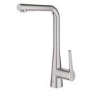 GROHE SuperSteel Single Handle Pull Down Kitchen Faucet 