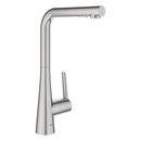 GROHE SuperSteel Single Handle Pull Down Kitchen Faucet 