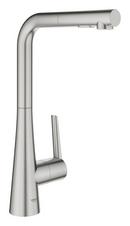 GROHE SuperSteel Single Handle Pull Down Kitchen Faucet 