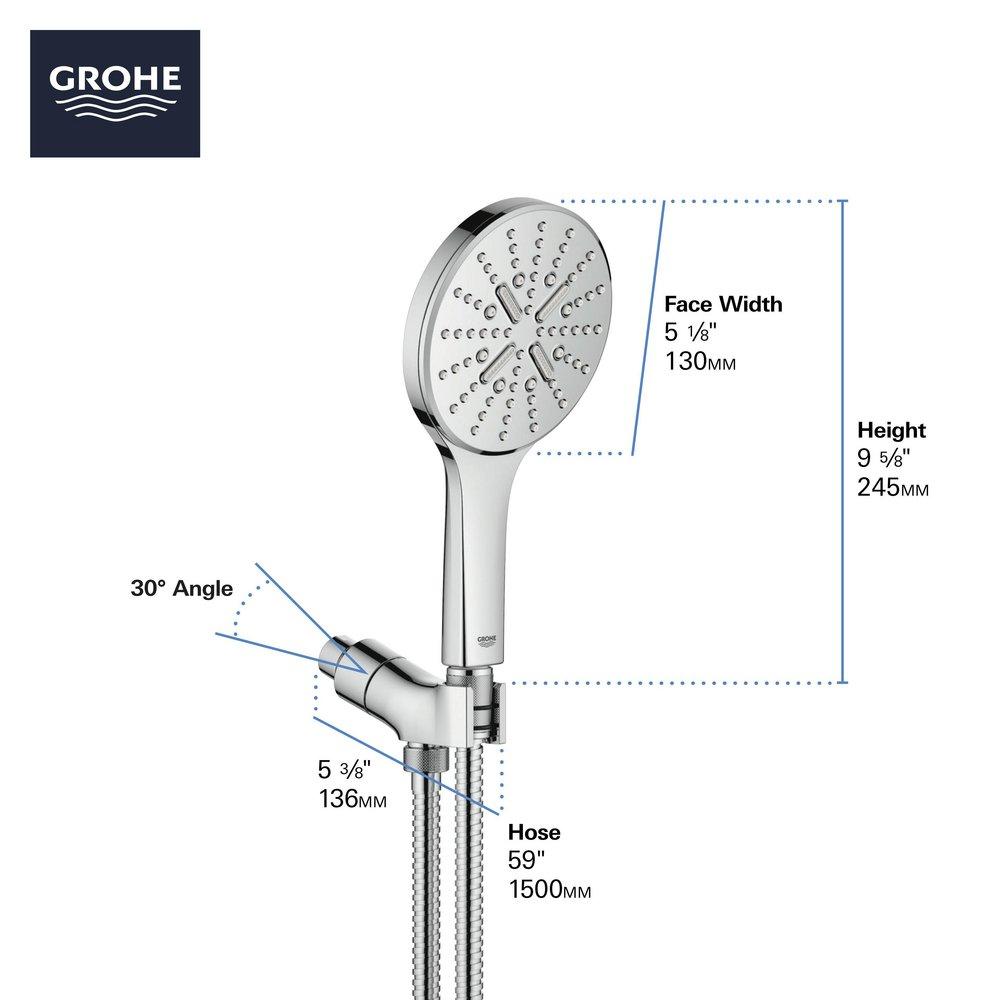 GROHE Chrome Multi Function Hand Shower 