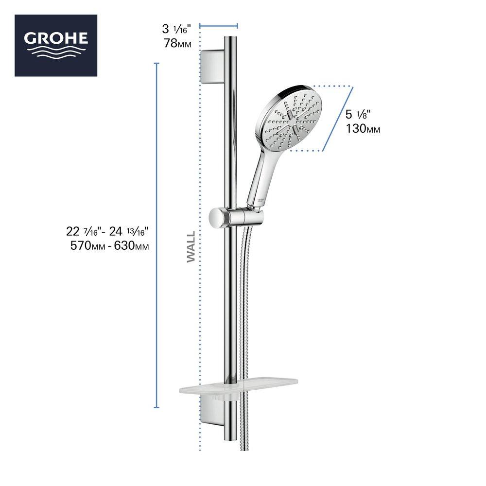 GROHE StarLight&reg; Chrome Single Function Hand Shower 