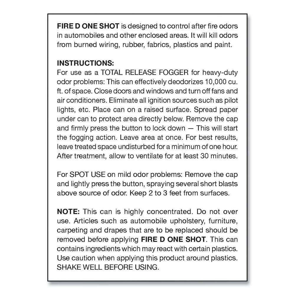 Big D Industries One Shot Aerosol Fogger 
