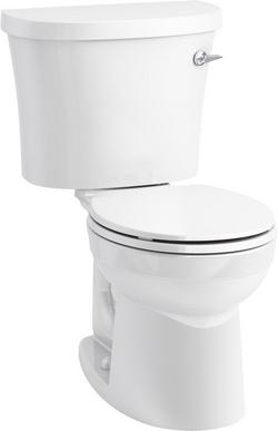 1.28 gpf Round Two Piece Toilet with Right-Hand Trip Lever and Tank Cover Locks