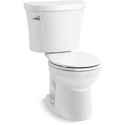 1.28 gpf Round Floor Mount Two Piece Toilet in White