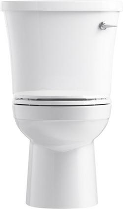 1.28 gpf Elongated Two Piece Toilet with Right-Hand Trip Lever and Tank Cover Locks