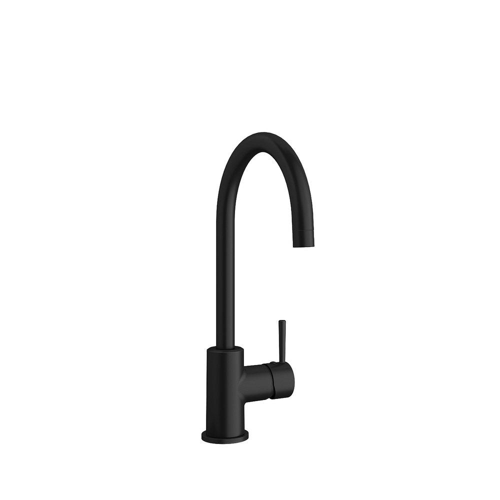 PROFLO&reg; Matte Black Single Handle Kitchen Faucet 