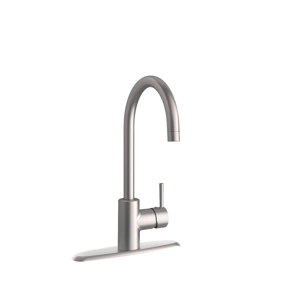 PROFLO&reg; Brushed Nickel Single Handle Kitchen Faucet 