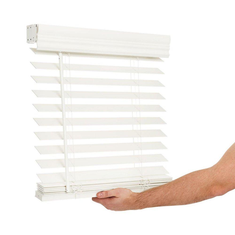 Lotus & Windoware, Inc. Off White 46 x 72 in. Corded Faux Wood 