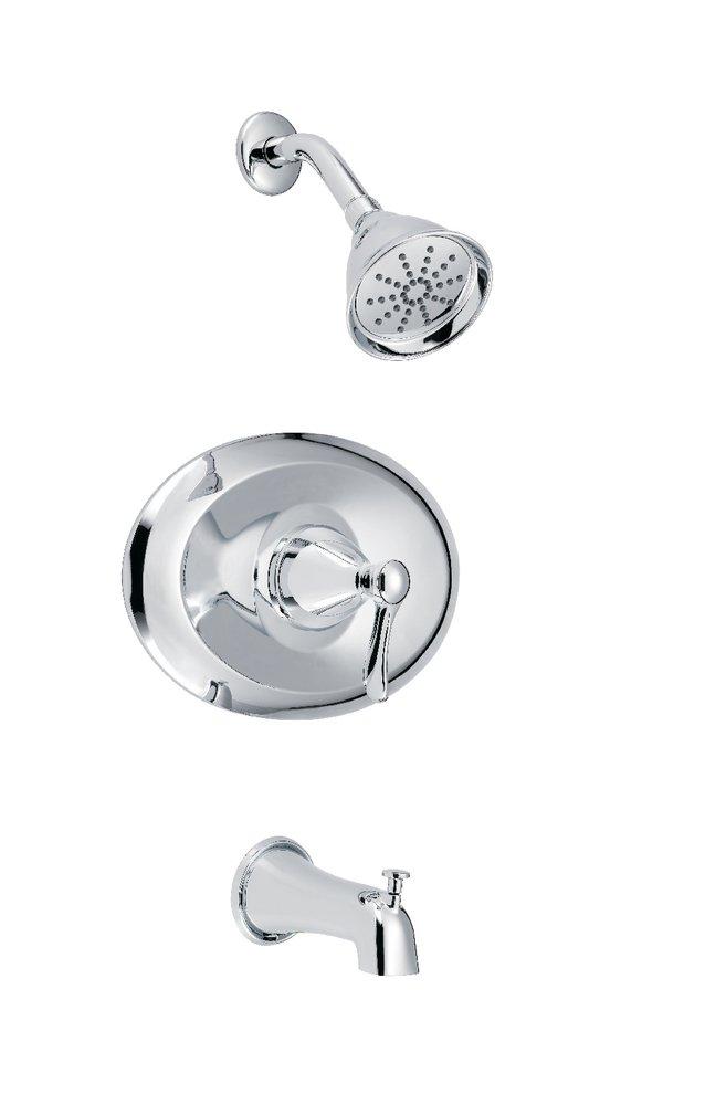 PROFLO&reg; Chrome Single Handle Single Function Bathtub & Shower Faucet Trim Only 